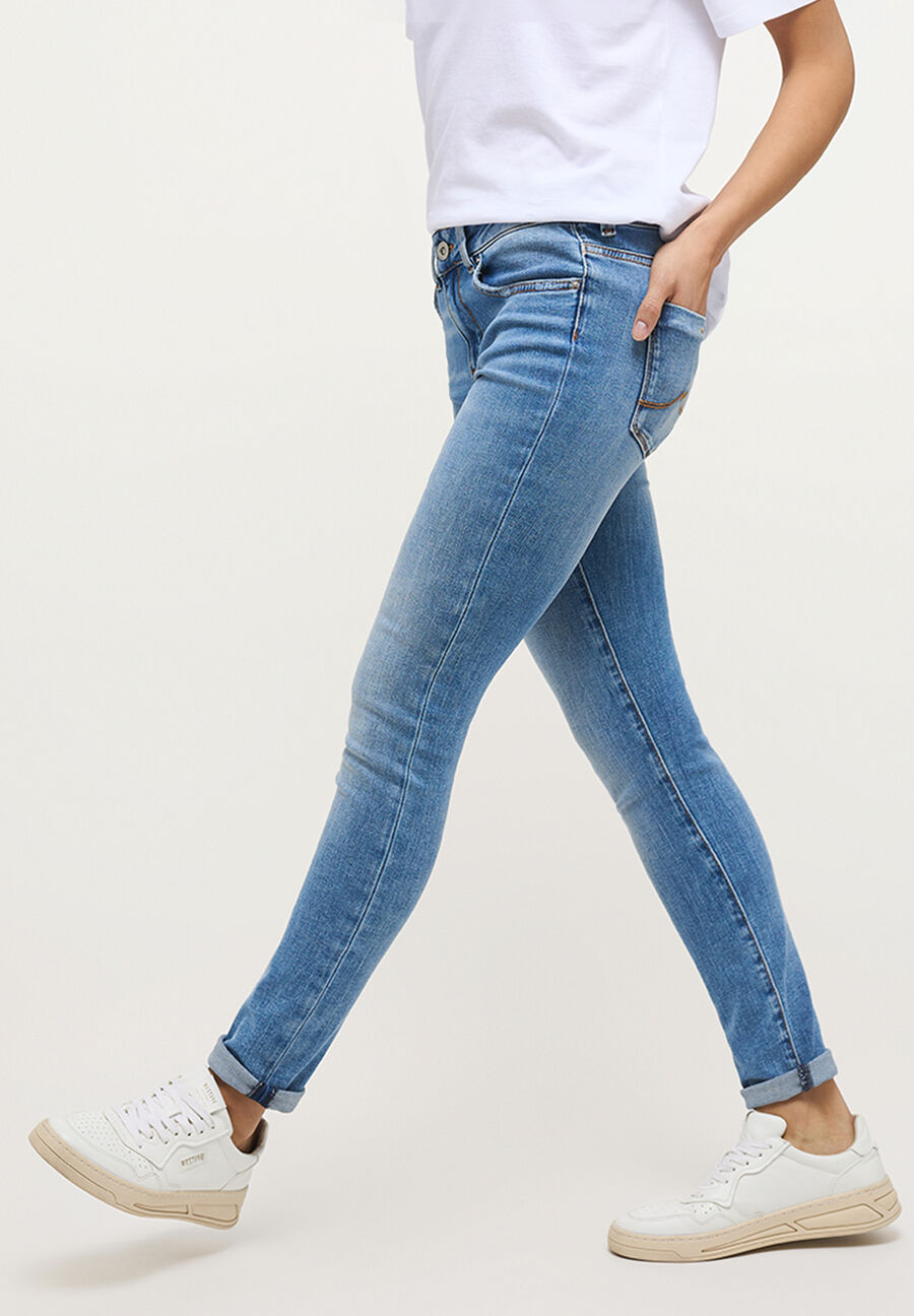 MUSTANG Quincy Skinny Jeans Donna, Taglio Aderente 5 Tasche, Cotone Stretch Con Lavaggio Usato