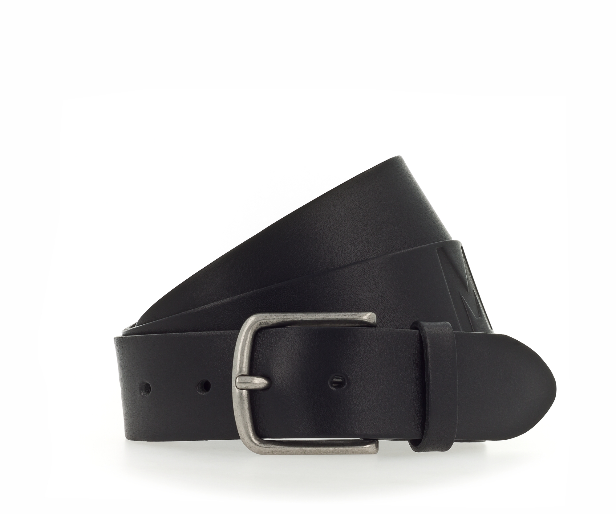 Ремень Leather belt in 40 mm with embossing and buckle in