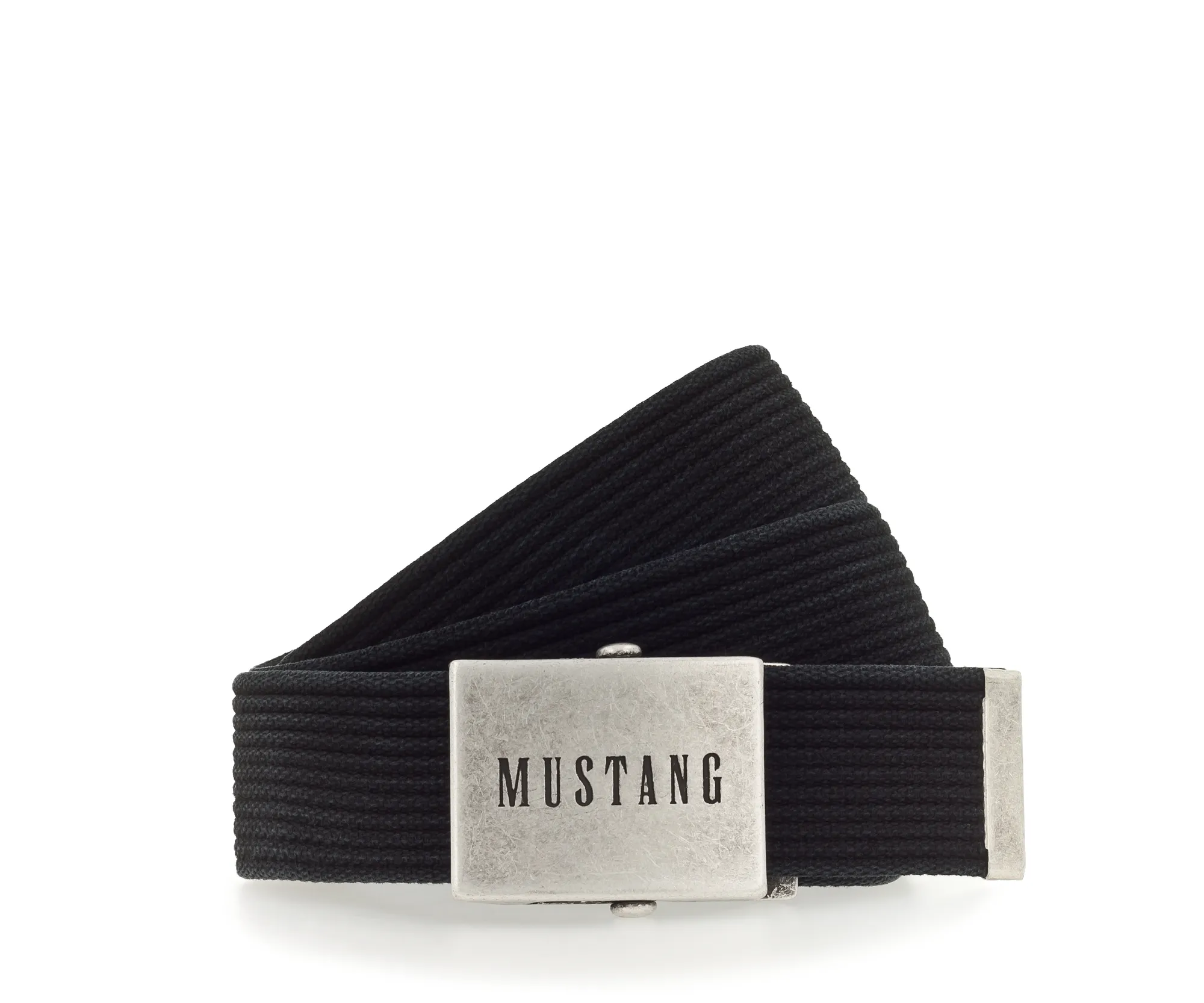Ремень Woven belt in 40 mm with buckle in silver antique Серый