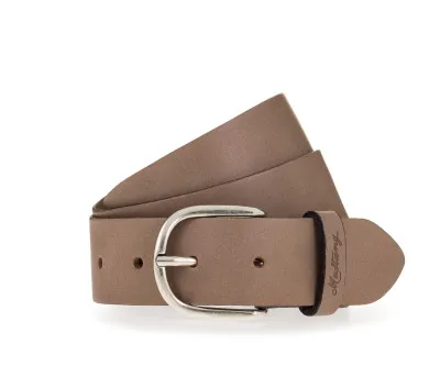 Ремень Leather belt in 35 mm with buckle in polished silver(Leather in a light pull-up look with vintage ch