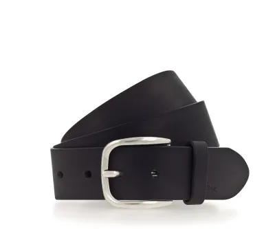 Ремень Leather belt in 40 mm with buckle in polished silver