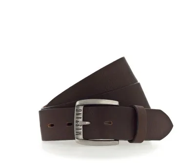 Ремень Leather belt in 40mm with buckle in blackened silver