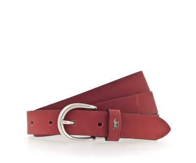 Ремень Leather belt in 25mm with buckle in polished silver(Leather in a light pull-up look with vintage cha