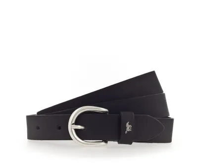 Ремень Leather belt in 25mm with buckle in polished silver(Leather in a light pull-up look with vintage cha