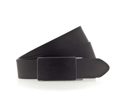 Ремень Leather belt in 35mm with buckle in black