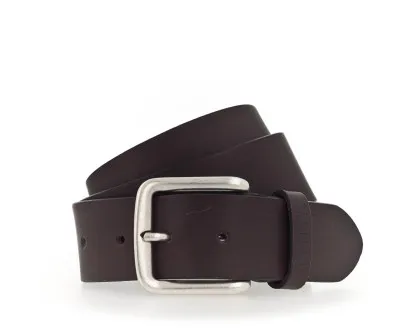 Ремень Leather belt in 40 mm with buckle in silver antique