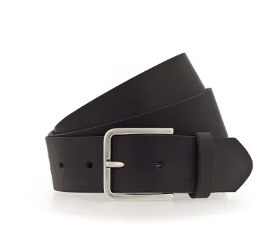 Ремень Leather belt in 40 mm with buckle in silver antique