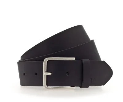 Ремень Leather belt in 40 mm with buckle in silver antique