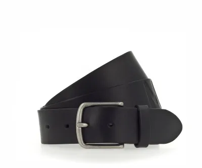 Ремень Leather belt in 40 mm with embossing and buckle in silver antique