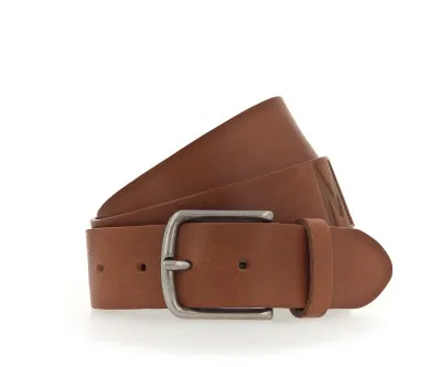 Ремень Leather belt in 40 mm with embossing and buckle in silver antique