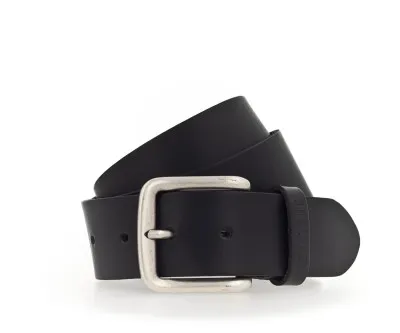 Ремень Leather belt in 40 mm with buckle in silver antique