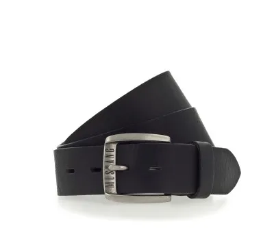 Ремень Leather belt in 40mm with buckle in blackened silver
