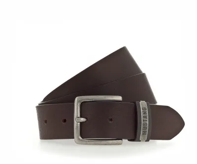 Ремень Leather belt in 40mm with metal loop and buckle in polished silver