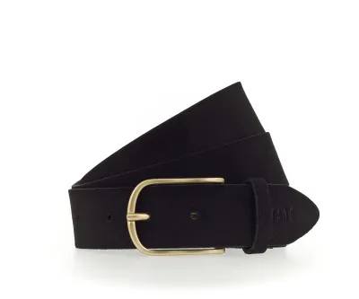 Ремень Suede belt in 35mm with buckle in matt gold