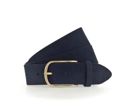 Ремень Suede belt in 35mm with buckle in matt gold