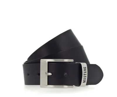 Ремень Leather belt in 40 mm with metal loop and buckle in brushed nickel