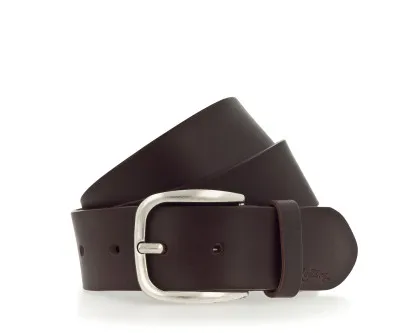 Ремень Leather belt in 40 mm with buckle in polished silver