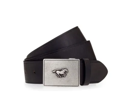 Ремень Leather belt in 40 mm with buckle in polished silver