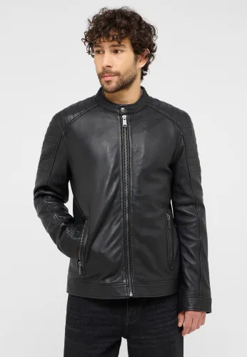 Куртка кожаная men´s biker jacket with embossing