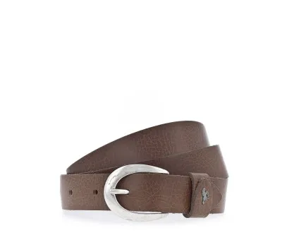 Ремень Leather belt in 25mm with buckle in polished silver