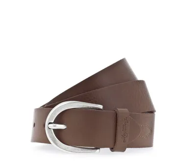 Ремень Leather belt in 35mm with buckle in polished silver