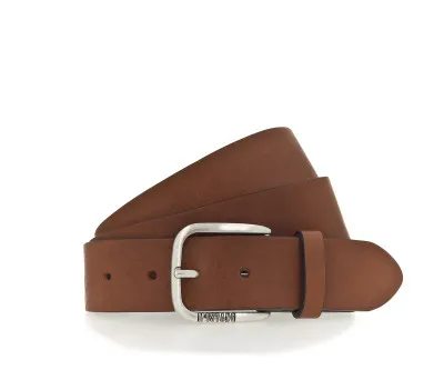 Ремень Fullgrain leather belt in 40 mm with buckle in polished silver