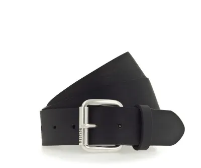 Ремень Leather belt in 40 mm with buckle in polished silver