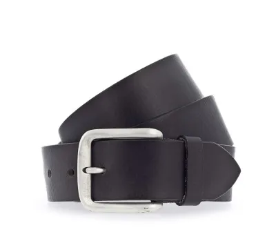 Ремень Leather belt in 40mm with buckle in silver antique