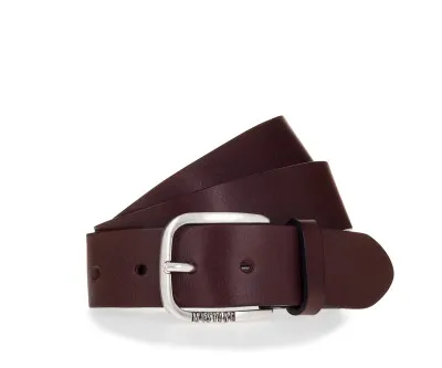 Ремень Fullgrain leather belt in 40 mm with buckle in polished silver