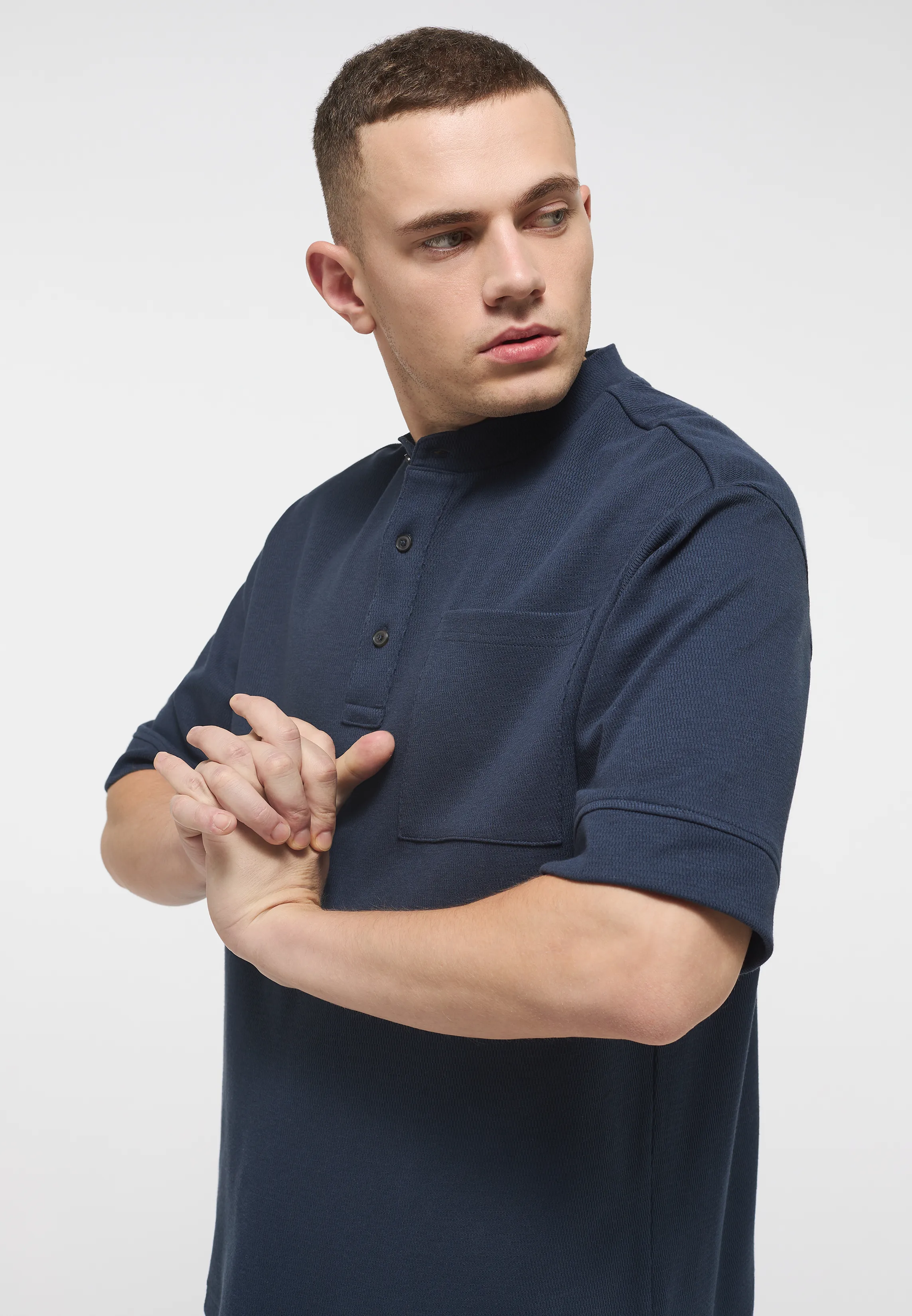 Поло 1/2 Style Andrew C Henley темно-синий