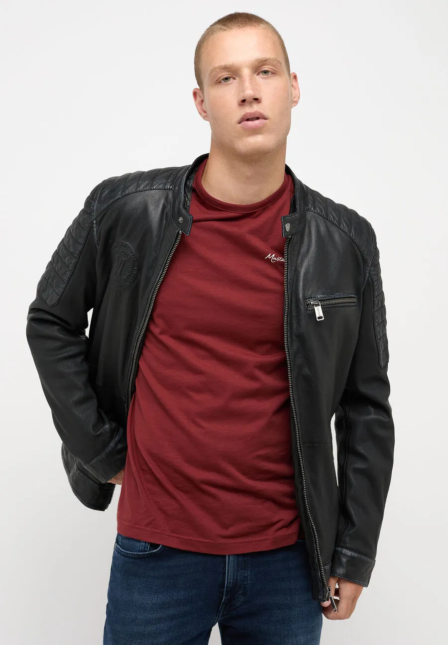 Jersey hot sale biker jacket