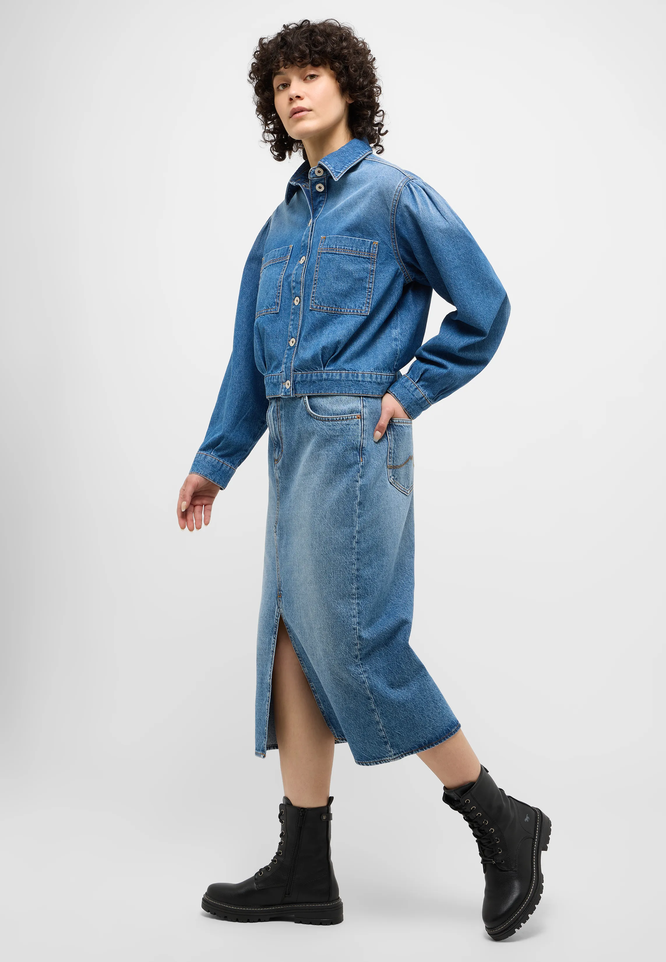 Юбка Eureka Denim Skirt синий