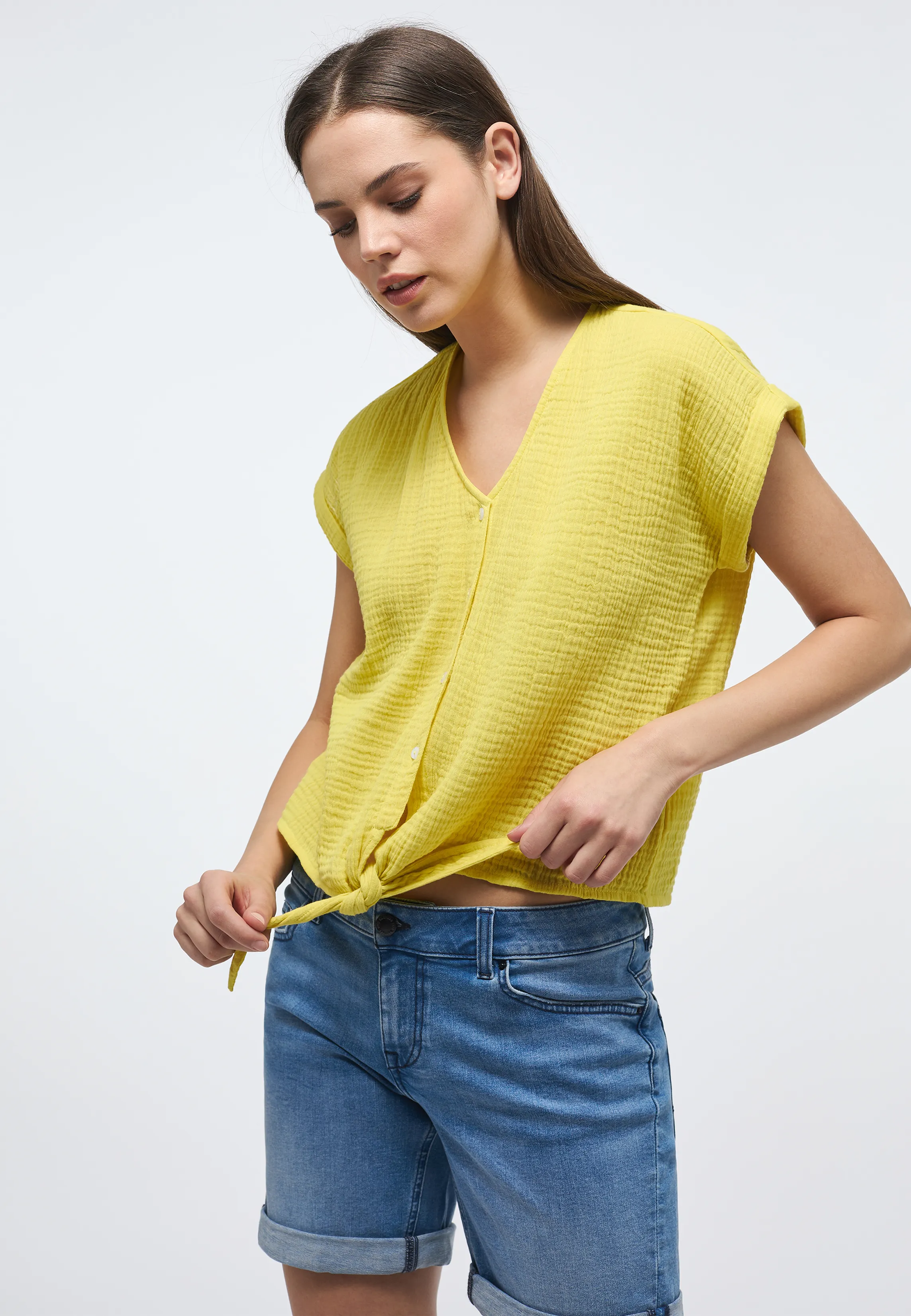 Блузка Elsa Knotted Blouse Желтый